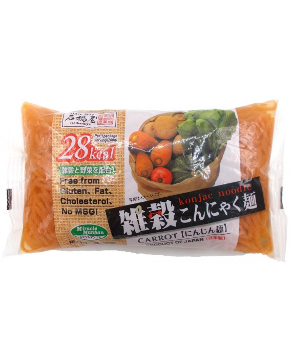 石橋屋 雑穀こんにゃく麺 (にんじん麺) - 200g
