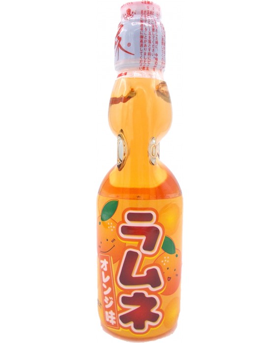 ハタ鉱泉 瓶ラムネ オレンジ味 - 200ml